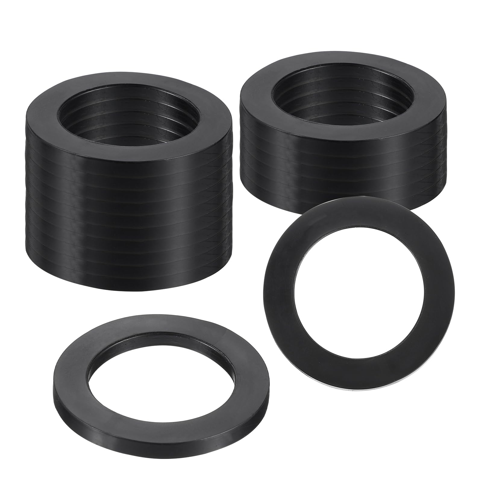 Photo 1 of uxcell Rubber Washers - 1 13/16 OD x 1 1/4 ID x 0.16" Flat Washers (18 Pcs)
