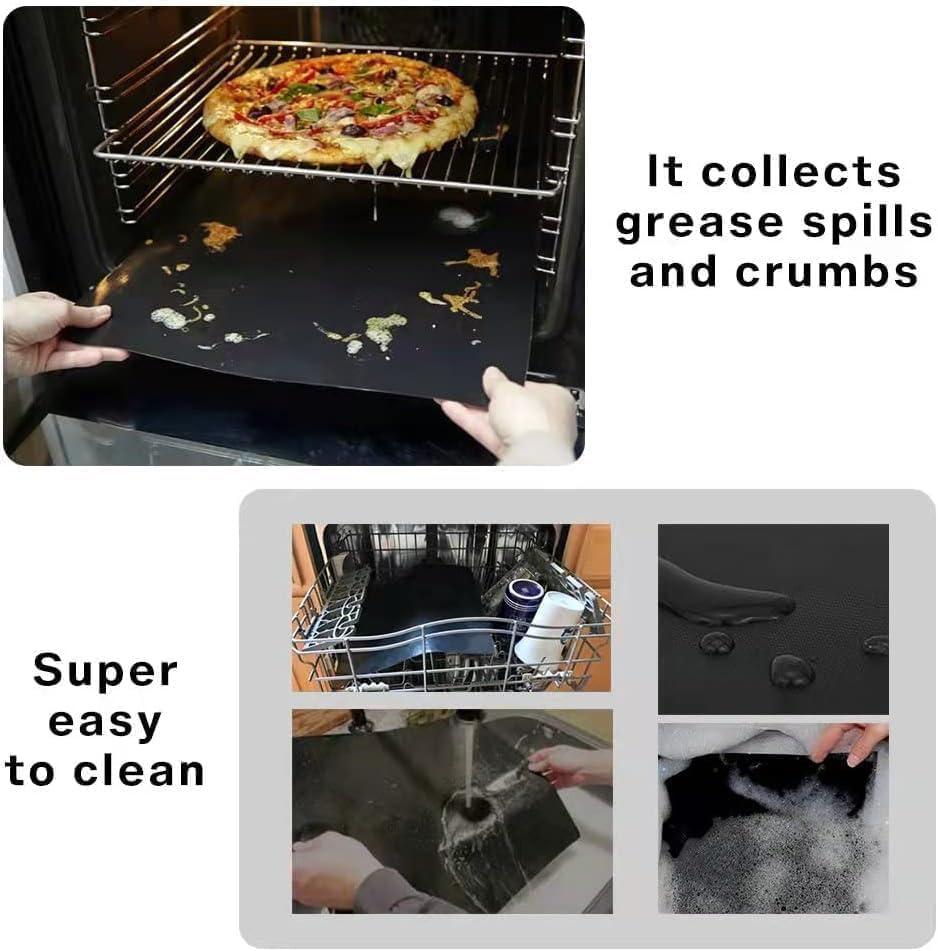 Miniatura 3 de Forros para horno para freidora de aire compatibles con Ninja SP101 y Cuisinart TOA-70 Air Fry, 4 piezas reutilizables para horno antiadherente para