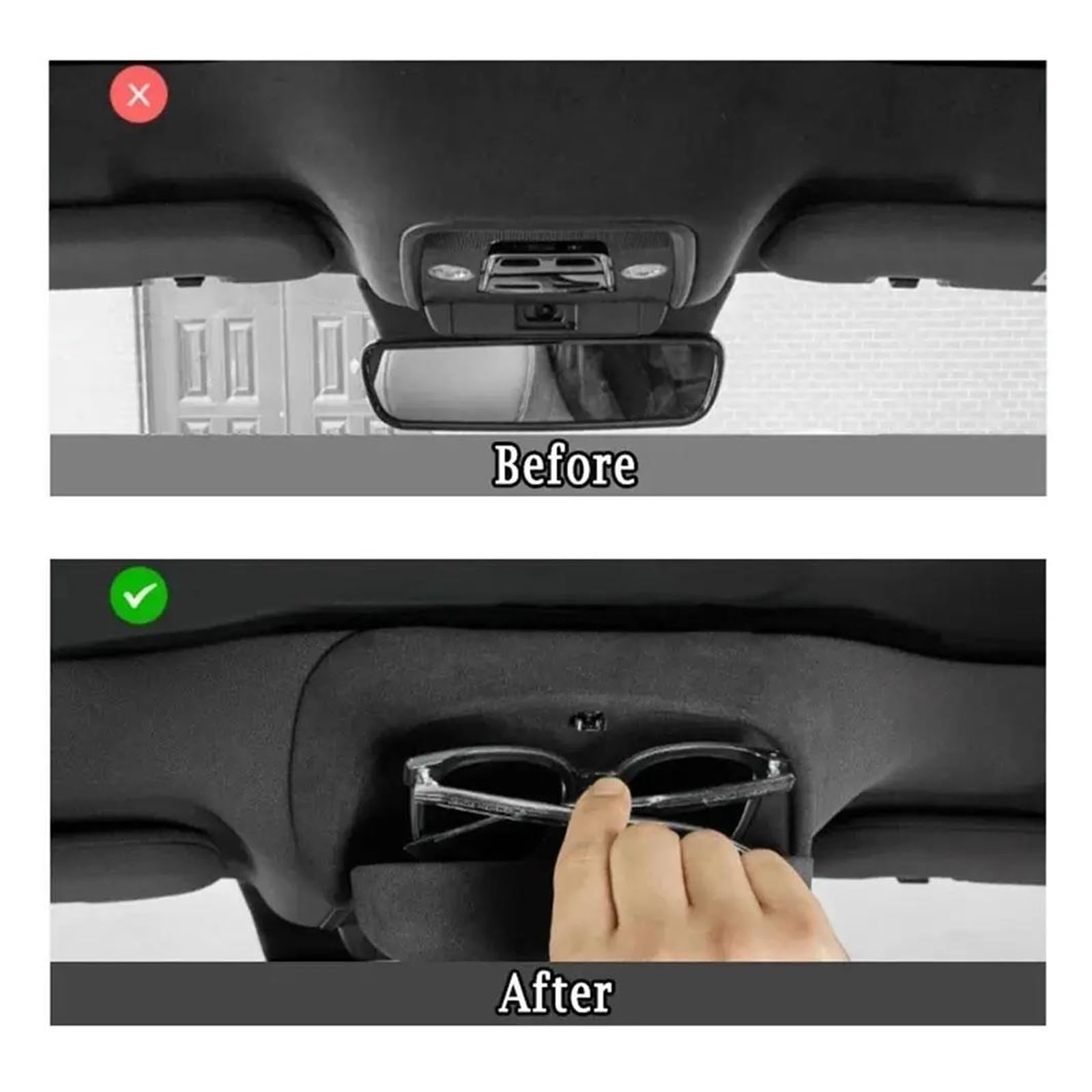 Sonnenbrillenhalter FÜR BYD FÜR Seal Sonnenbrillen Aufbewahrungsbox Auto Brillenetui Deckenhalter Organizer Innenzubehör Brillenhalter Auto Visier(ABS)