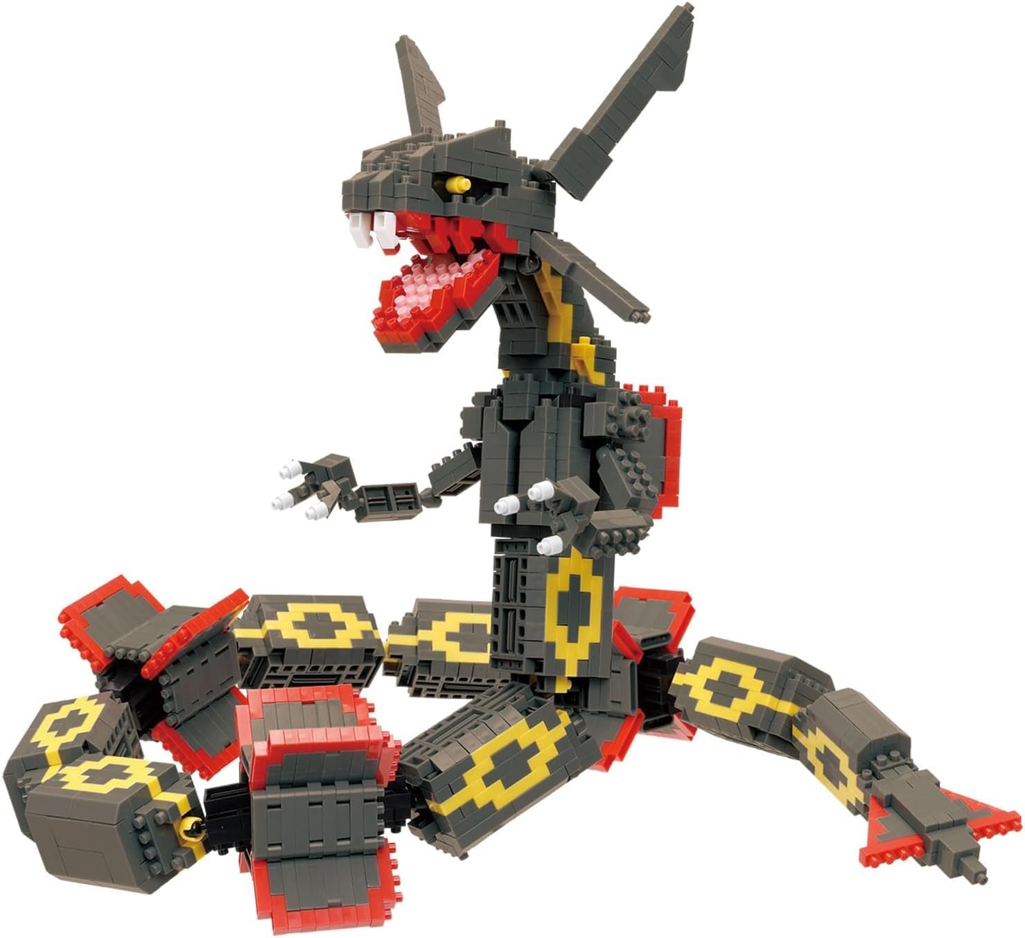 Kawada NBPM_104 Nanoblock, Pokémon, Black, Rayquaza, Extreme DXNBPM_104, 2.8 x 16.5 x 8.3 inches (7 x 42 x 21 cm), for Ages 12 and Up, Interior Hobby