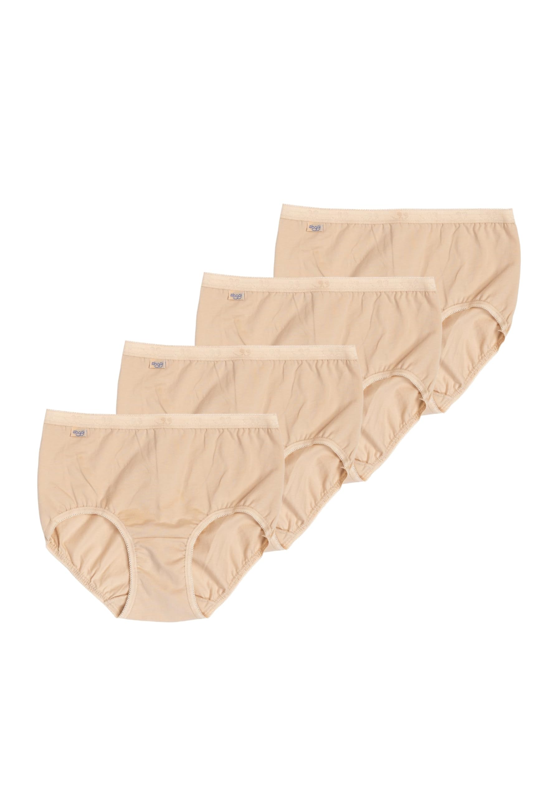 Sloggi Pack Of 4 Basic + Midi Knickers Women's Pearl Size 14