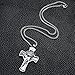 NIGHTCRUZ INRI Jesus Christ Necklace, Cross Pendant Necklace with Crown of Thorns Jesus