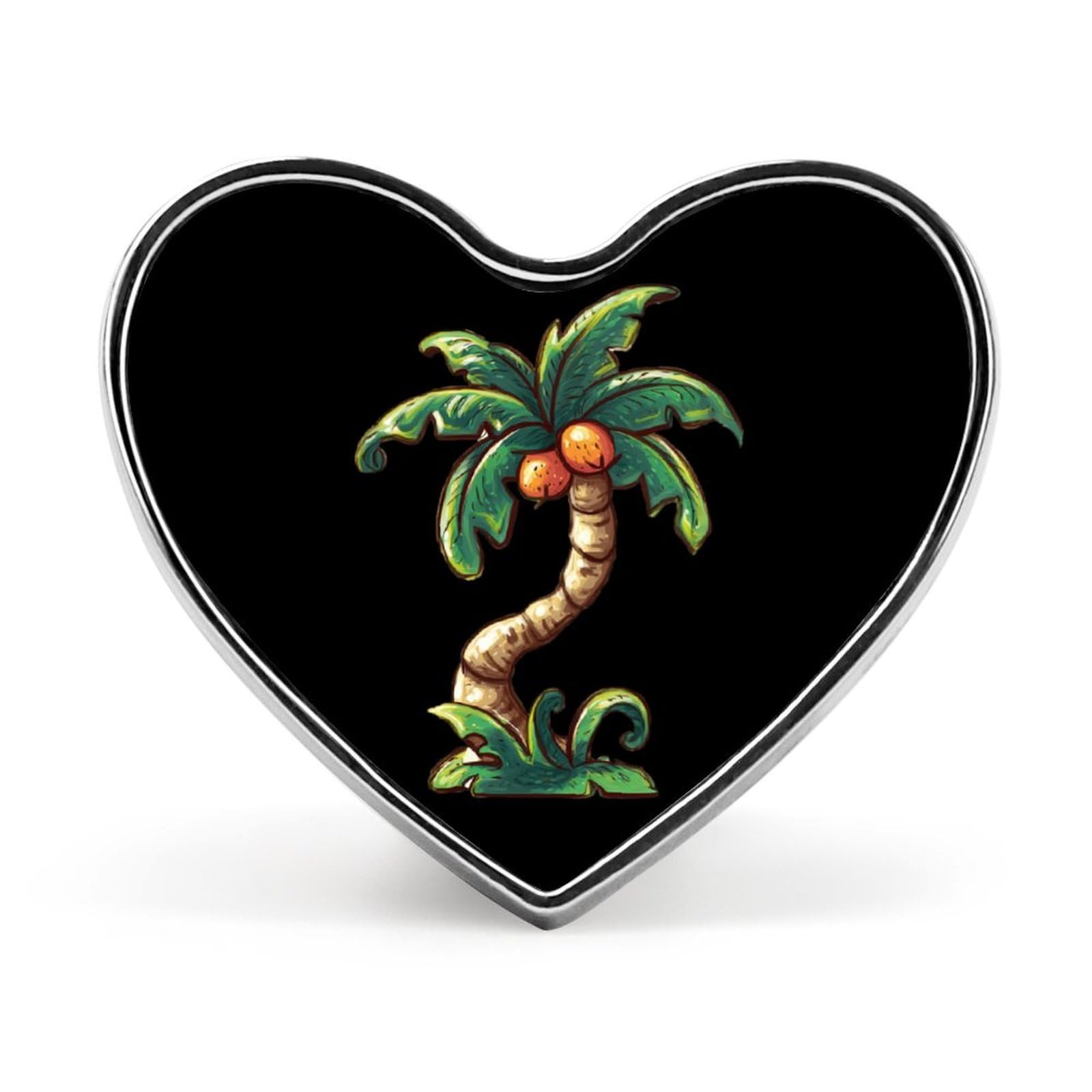 Enchanting Coconuts Trees Enamel Lapel Pin Button Pins Brooch Heart Badge Funny Jewelry for Backpack Cloths Hats