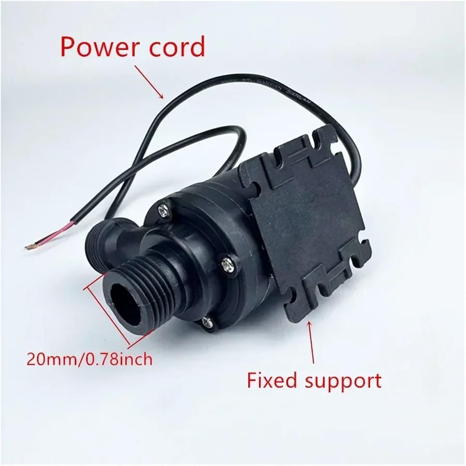 Submersible 12V water pump 800L/H 5m DC24V brushless motor water circulation solar water pump suitable for travel RV fountain aquarium(10 meters Water pipe)