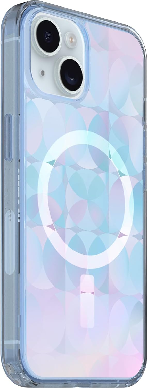 OtterBox iPhone 13, 14, 15, and 16e Symmetry Series Clear Case - Opal Prism Blue - Image 3
