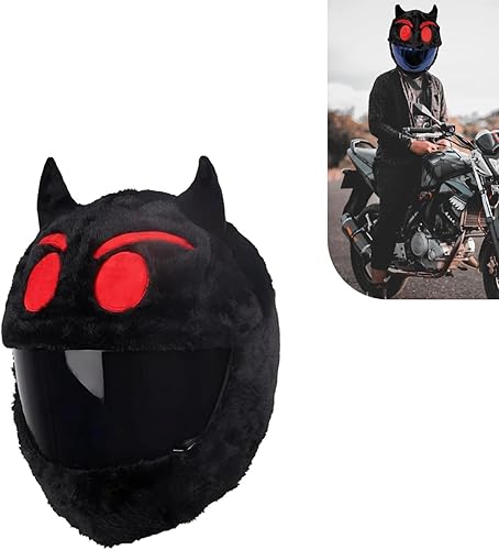 Funda para Casco de Motocicleta de Cara Completa, Cubierta Protectora de Casco Resistente a los Arañazos, Decoración de Casco de Felpa Esponjosa