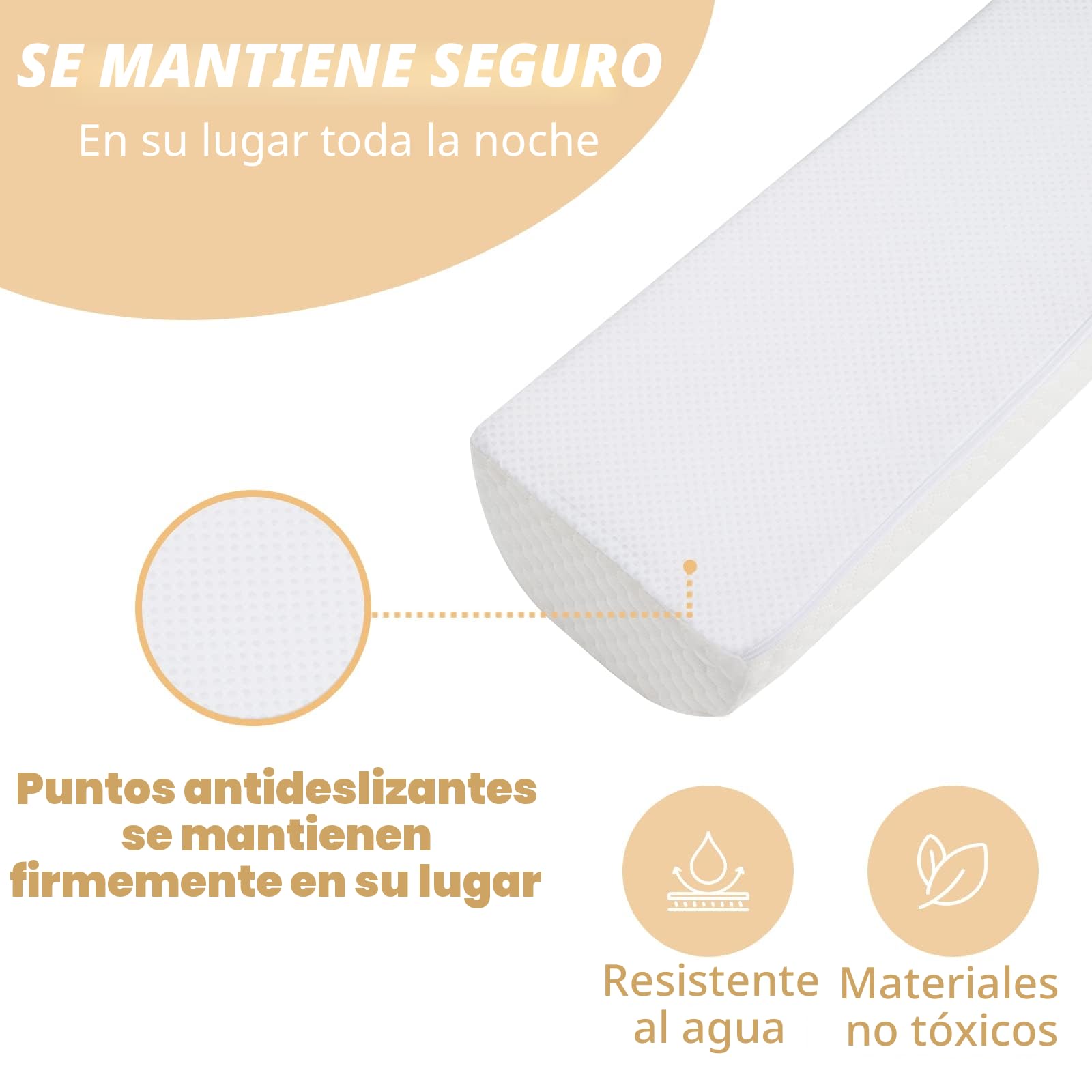YIHATA 2en1 Barrera Seguridad Niños Cama, Barandilla Larga de Espuma Desmontable en 2 Secciones Utilice, Parachoques de para Bebés y Personas Mayores, Fácil de Llevar y Adecuado para Todas Las Camas
