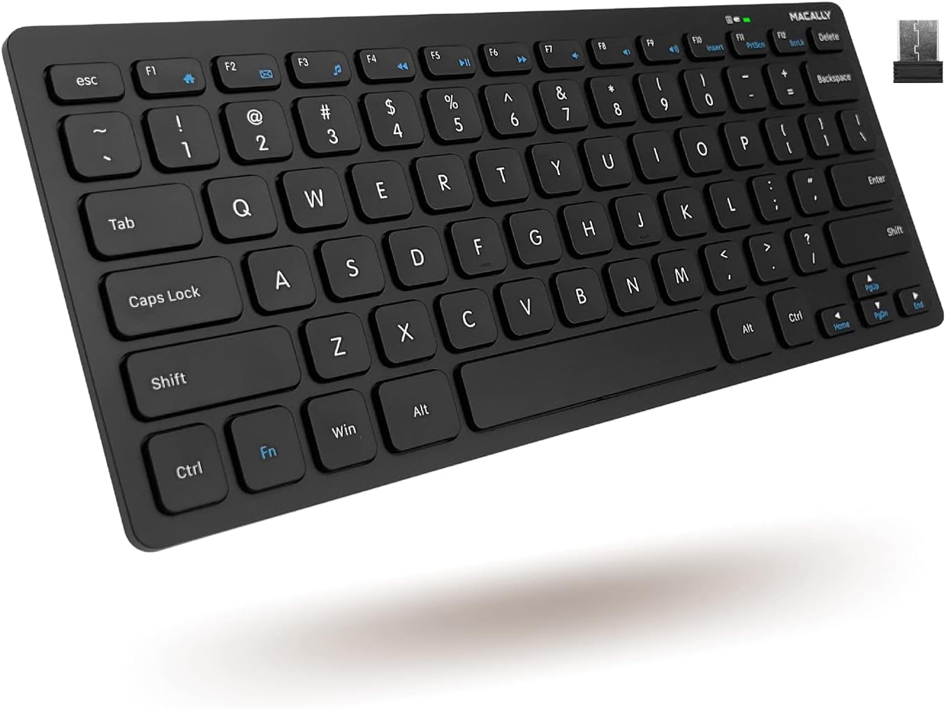 Macally Small Wireless Keyboard – 2.4G Ergonomic & Comfortable Mini Compact USB Keyboard Wireless for Laptop or Windows Computer PC, Tablet, TV Macally Small Wireless Keyboard – 2.4G Ergonomic & Comfortable Mini Compact USB Keyboard Wireless for Laptop or Windows Computer PC, Tablet, TV