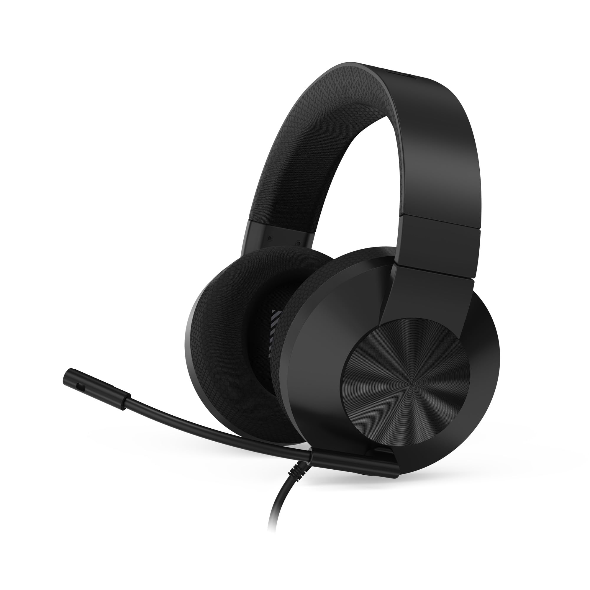 Lenovo H210 Auriculares Gaming, Sonido Profundo con Altavoces de 50mm, micrófono con cancelación de Ruido, Almohadillas de Tela Transpirable y Lavable – Negro