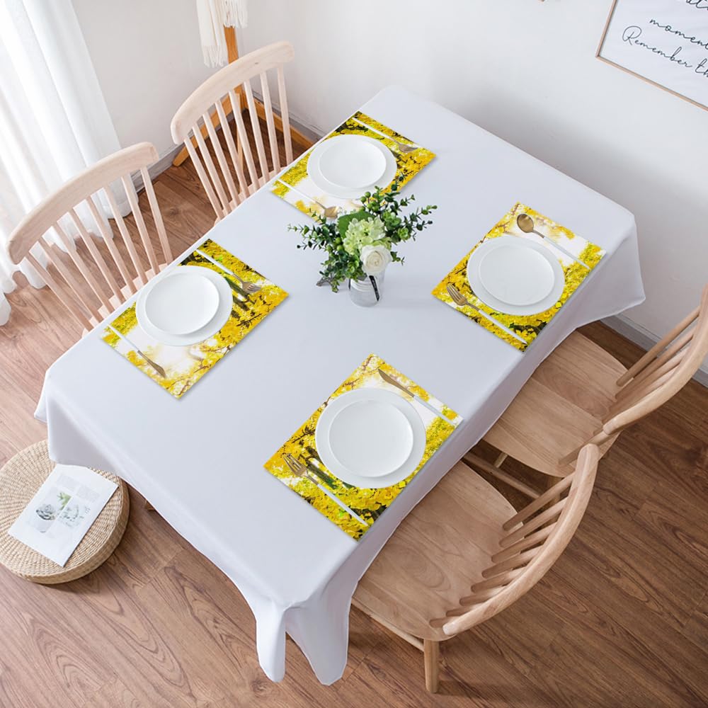 Set Di 4 Tovagliette Porto Al Tramonto Portogallo - 39,5x28,5 Cm, Fondo In Gomma Antiscivolo