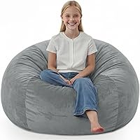 Vista 22 de Silla de Puf de 3 pies, Sillas de Puf Cómodas con Relleno de Espuma Viscoelástica, Sofá de Puf Esponjoso con Funda de Terciopelo Holandés, Sillas