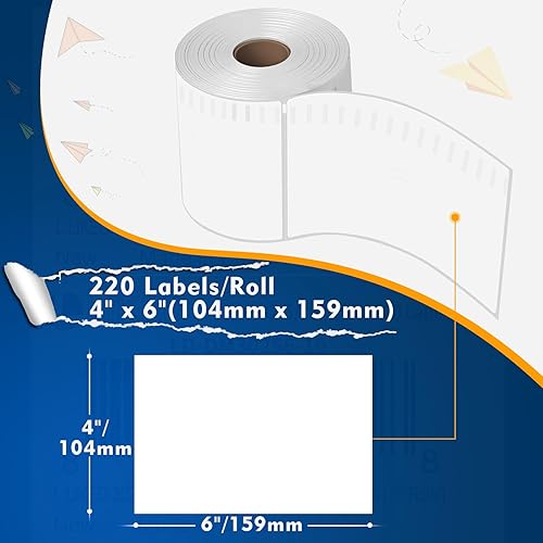 Miniatura 3 de L LIKED 3300 PCS 4"x6" Direct Thermal Shipping Labels (220 Labels/Roll, 15 Rolls), Perforated White & Strong Adhesive, Compatible with DYMO 4XL