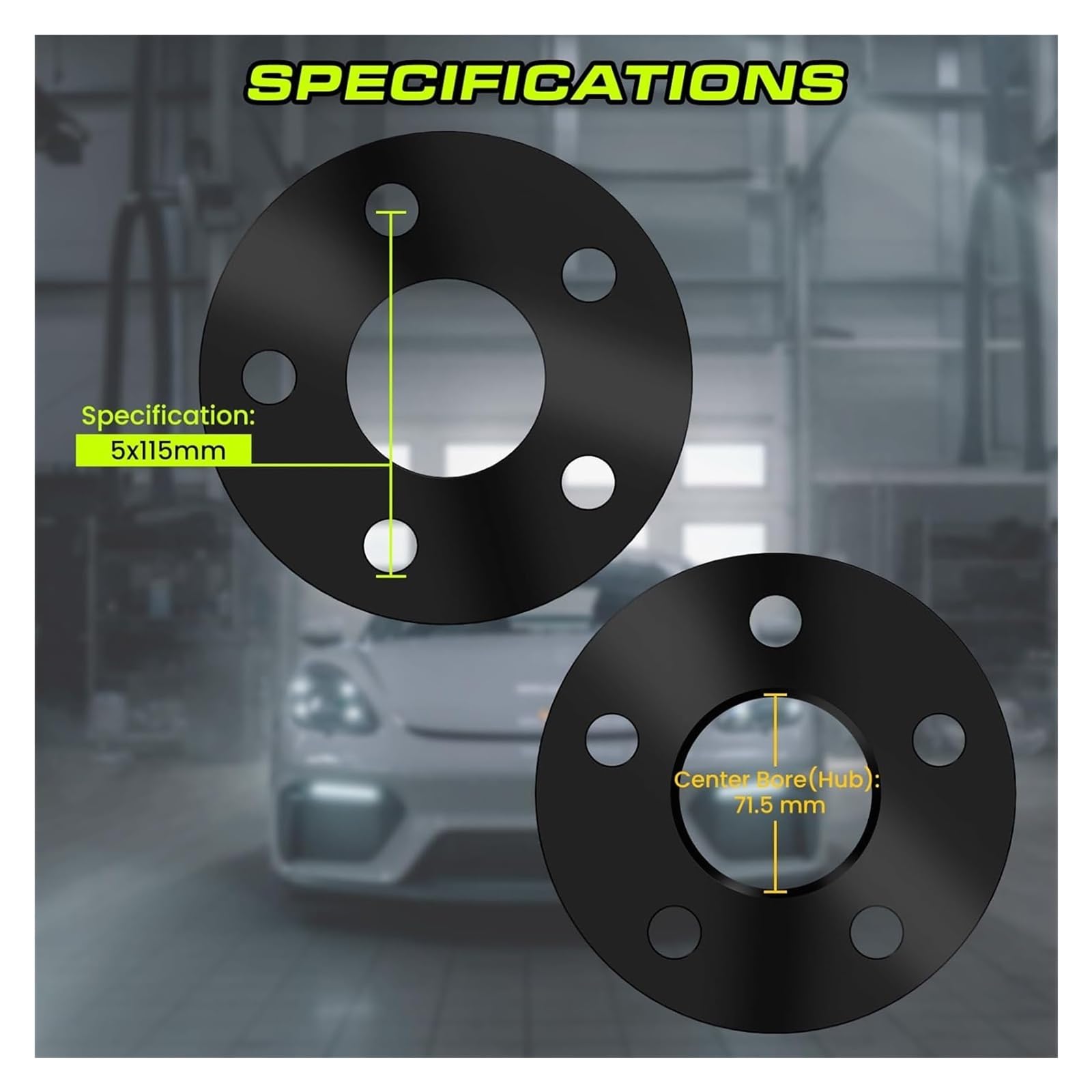 Spurverbreiterungen Für Dodge Charger, Challenger, Magnum (2006–2022) – 15mm, 5x115, Hubzentriert, Silber Eloxiert