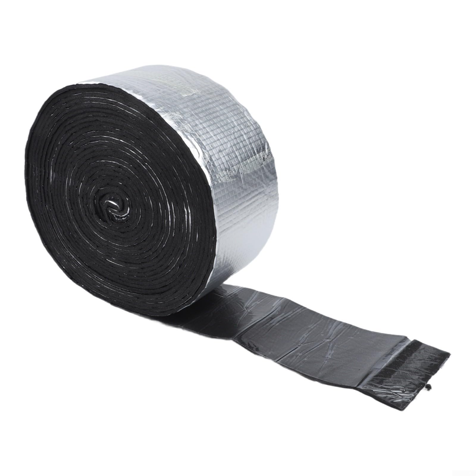 Cinta de aislamiento de tubos de espuma de 10 m con respaldo autoadhesivo para protección contra la congelación en invierno, envoltura de plástico de goma ignífuga (10 cm x 10 m)