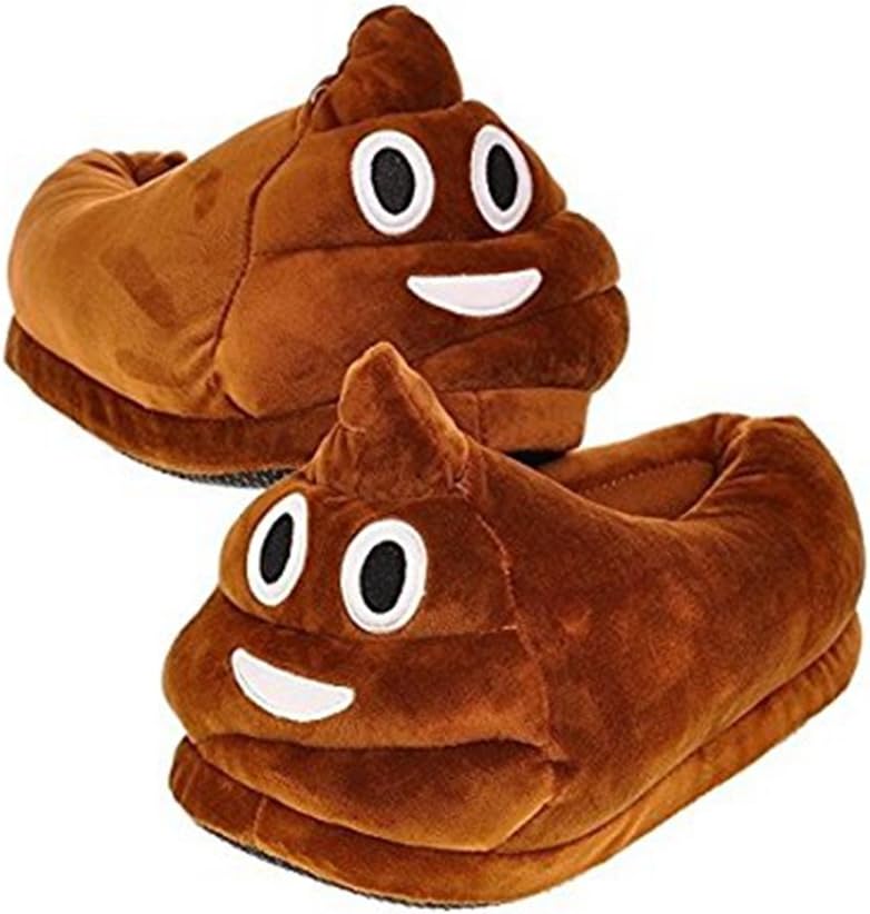 HMMJCartoon Plush Slipper Expression Slippers, Winter Warm House Non-Slip Shoes Unisex