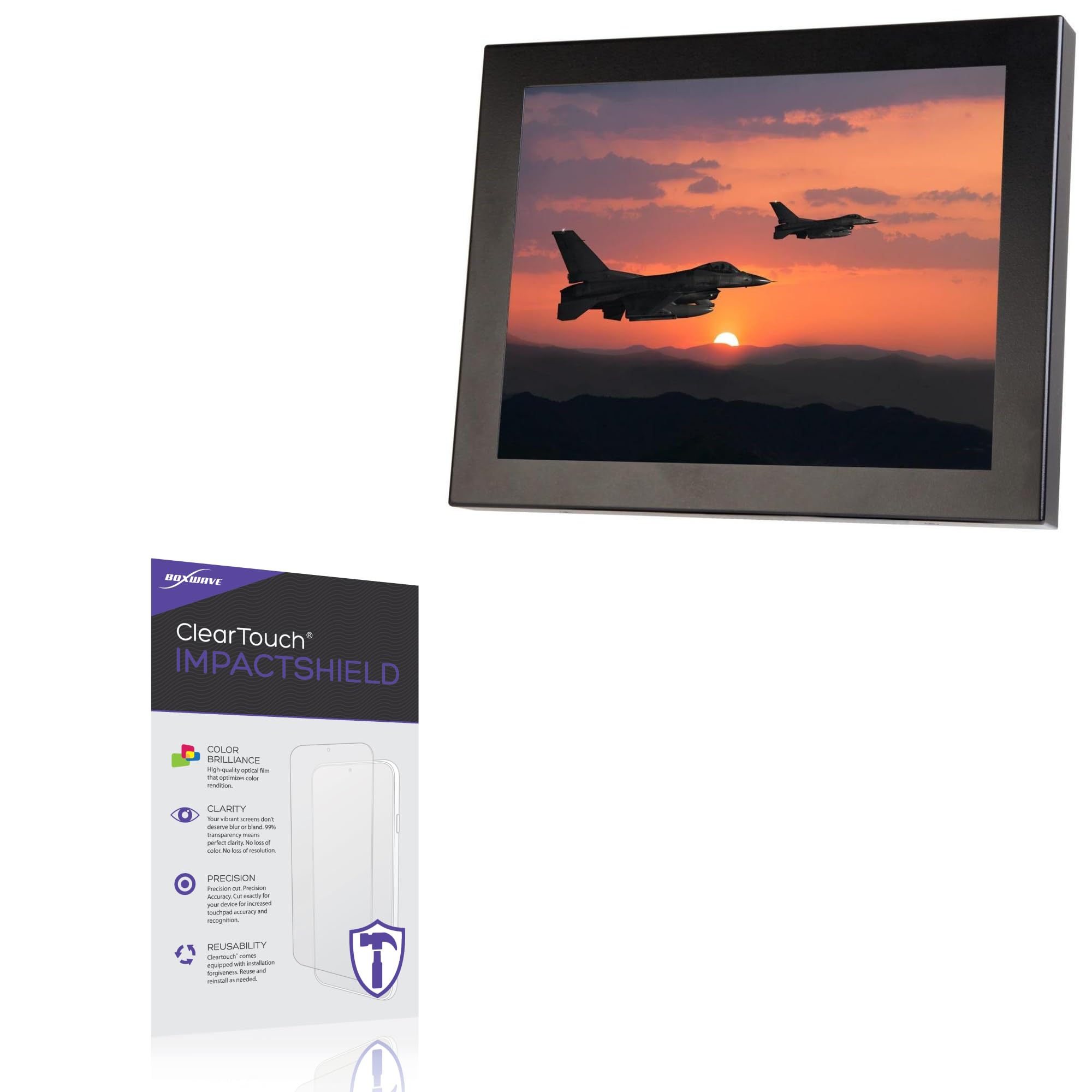 BoxWave Screen Protector Compatible with TRU-Vu SRM-8.4B - ClearTouch ImpactShield (2-Pack), Impenetrable Screen Protector Flexible Film