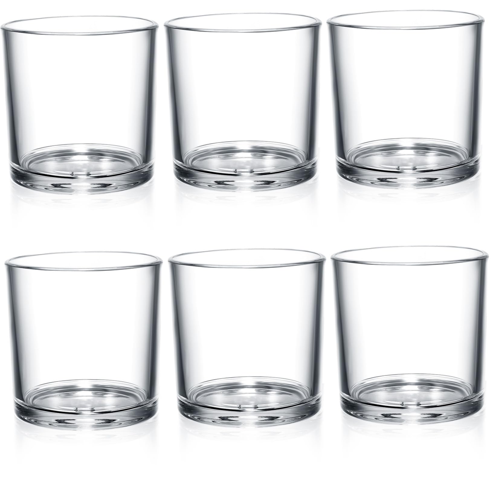 OSALADI 6Pcs Glass Candle Holders Elegant Aromatherapy Candle Cups Flower Vases for Tabletop Decor Versatile Cylinder Holders for Weddings Parties Home Ambiance