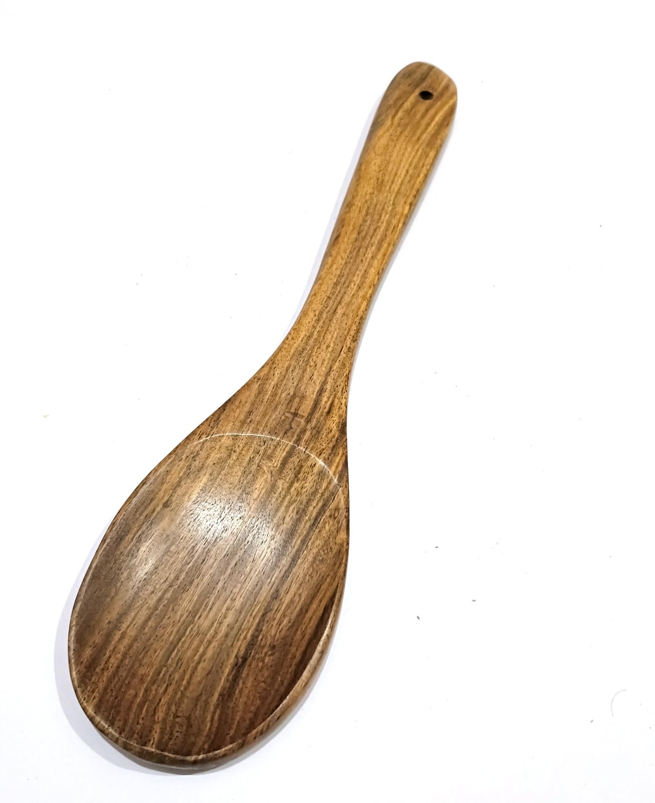 Cuillère de service en bois fait main avec grand bol en goutte d'eau