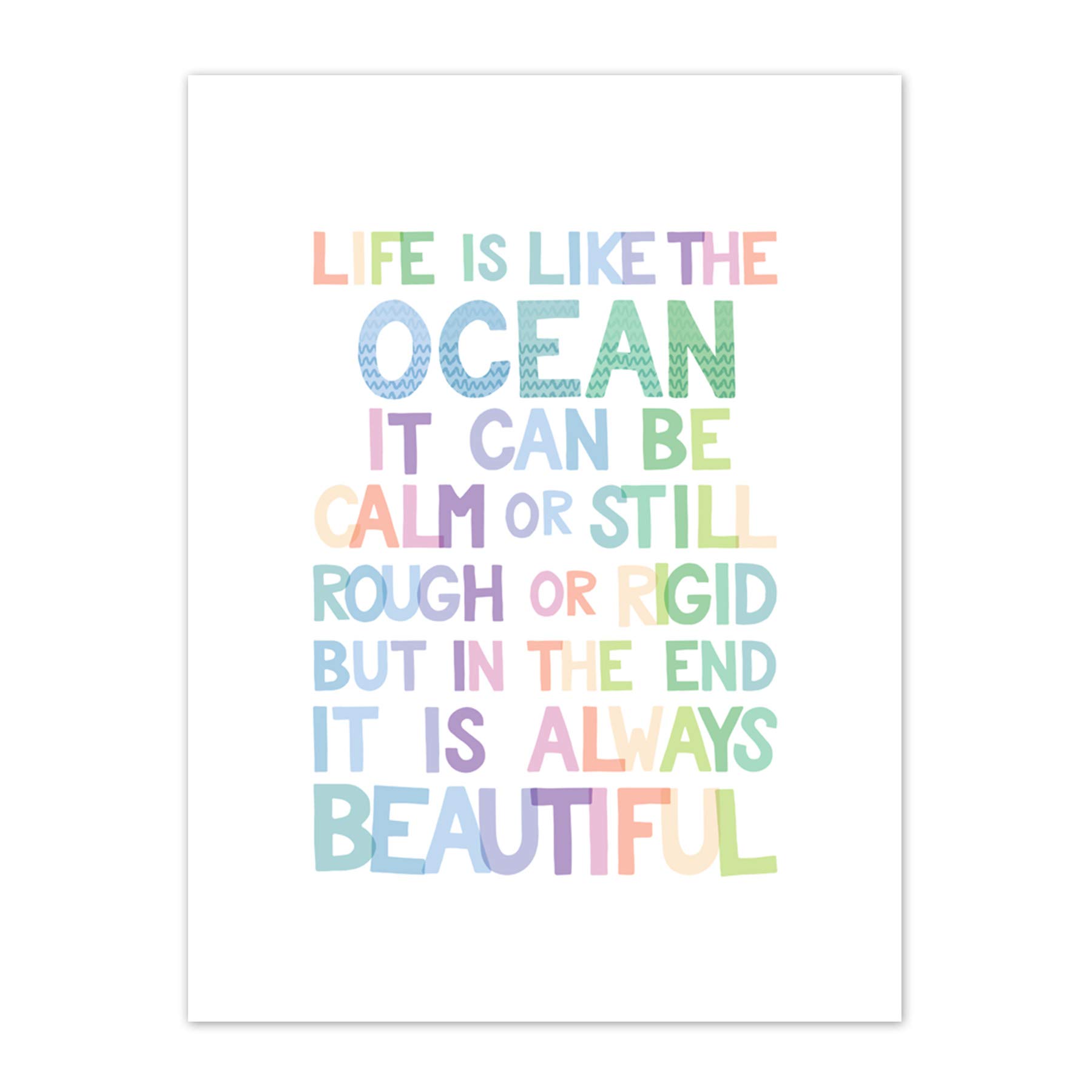 Wee Blue Coo Ocean Always Beautiful Canvas Wall Art Print