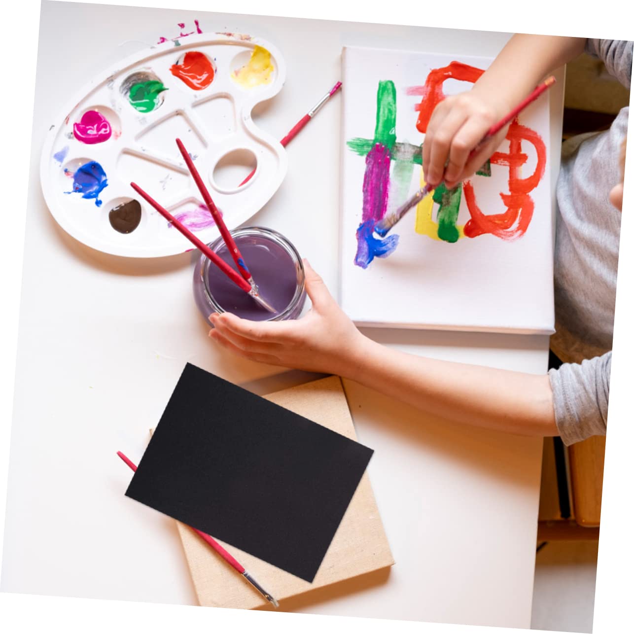 Gadpiparty Papiers Soi-même Noirs pour Garçon et Filles, 100 Pièces 150g