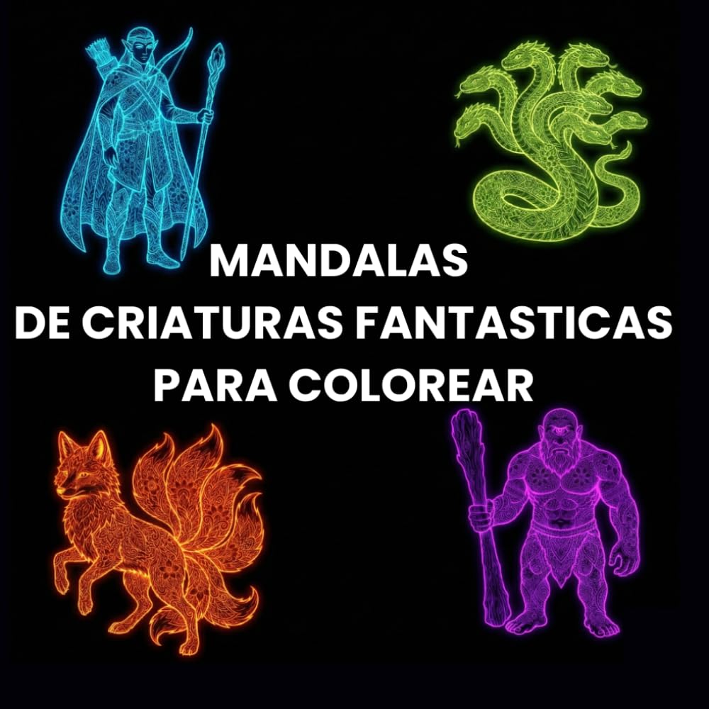 Mandalas de criaturas fantásticas (Libros para colorear)