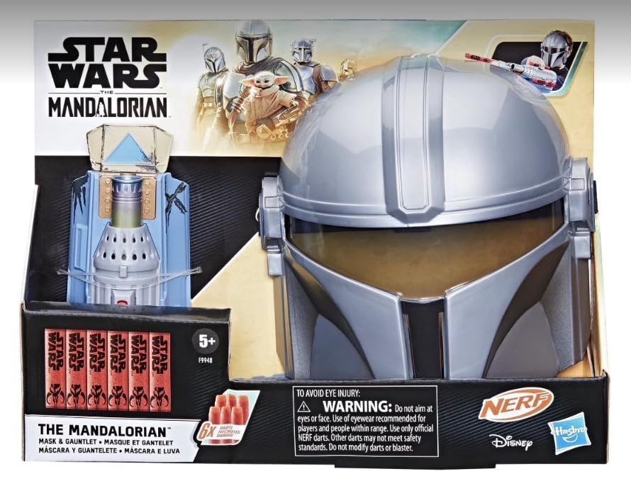 Amazon.com: STAR WARS NERF The Mandalorian Rocket Gauntlet + Mask