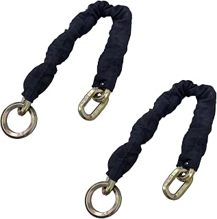 Heavy Duty Security Chain, 2-Pack 5ft x 1/2" Cut Proof Hardened Steel Lock Chain for Motorcycles, Trailers, Gates & Garage Anti-Theft, 12mm Maximum Security Chain with Anti-Cut Design
