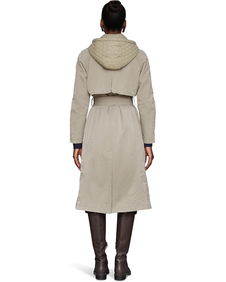 Avec Les Filles Raglan Sleeve Trench Coat With Quilted Bib - #3 of 4