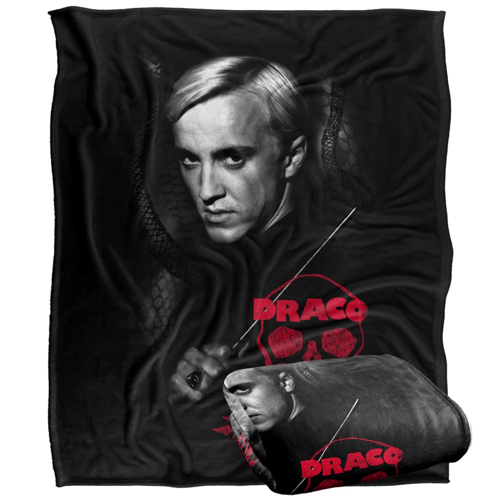 Logovision Multicolor Harry Potter Draco Portrait Officially Licensed Silky Touch Super Soft Throw Blanket 152 X 127 Cm