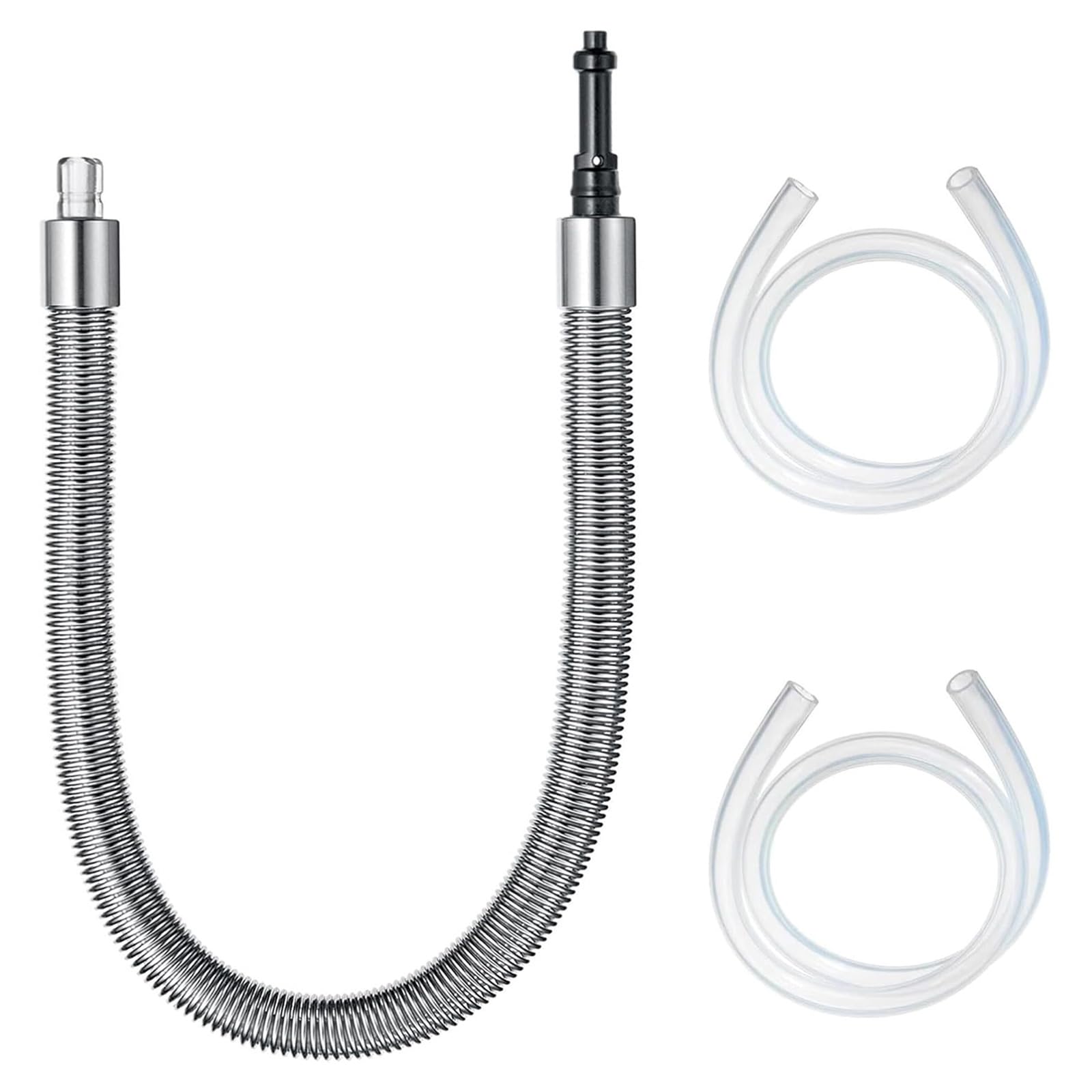 Jazuaiao Automatic Coffee Machine Milk Foam Tube Stainless Steel Milk Hose with HP1 / HP3 Adapter Coffee Machine Accessories Automatic Foam Tube