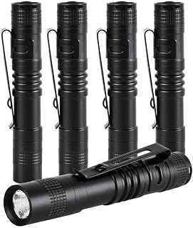 5PCS LED Pen Flashlight, Mini Pen Lights with Clip, Pocket Pen Flashlight Torch for Nurses, Small LED Handheld Slim Torches for Emergency, Overhaul, Outdoor Camping