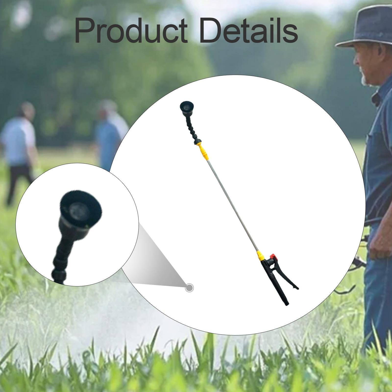 Lance D'arrosage Rétractable, Lance D'arrosage, 70 Cm - 130 Cm, Rallonge Ergonomique, Accessoires de Jardin pour Plantes D'extérieur, Buse Universelle