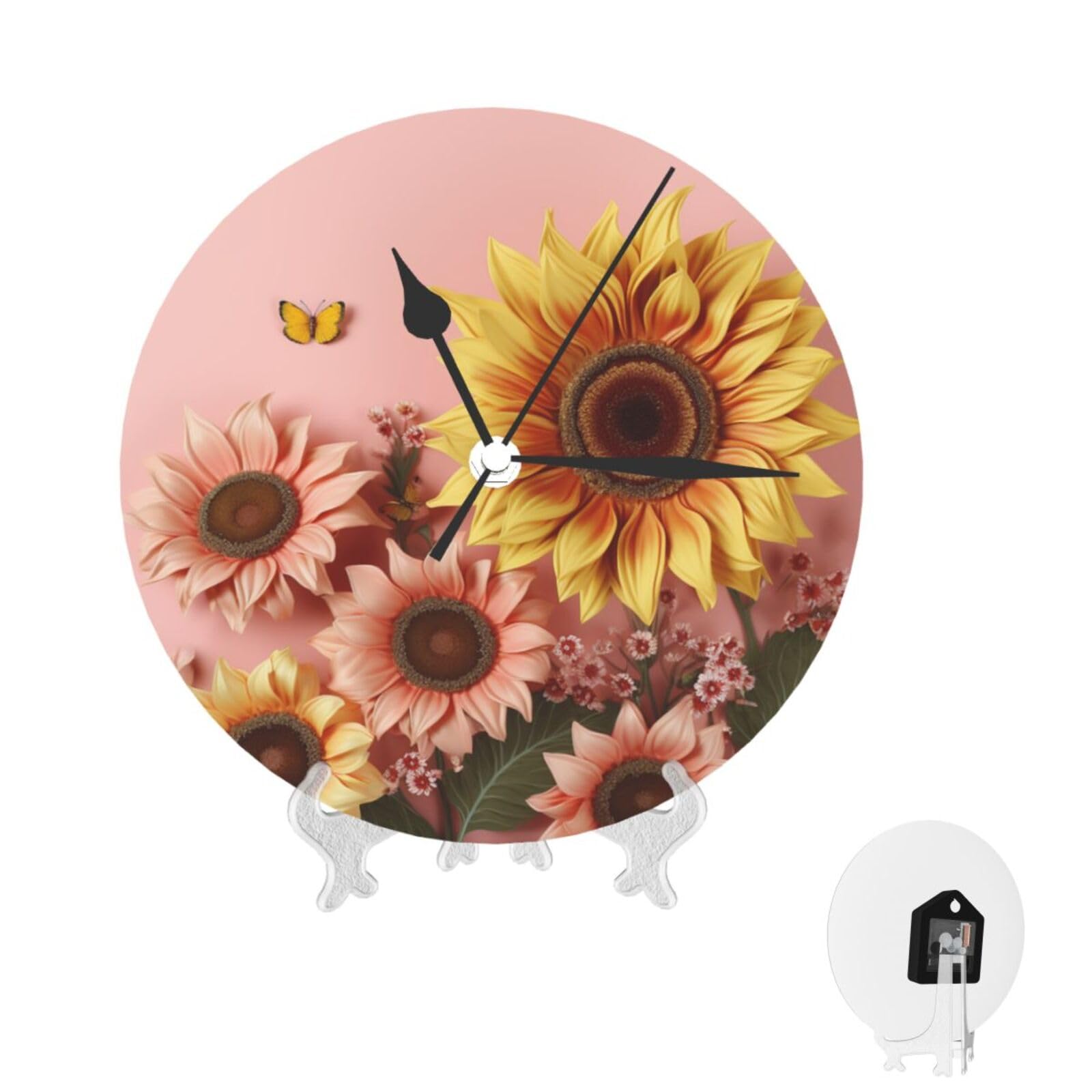 Horloge murale silencieuse sans tic-tac pour chambre et grand salon