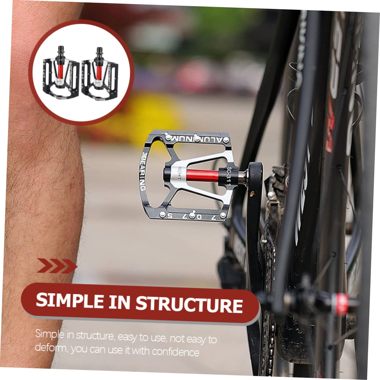 Happyyami Kit Di Riparazione Pedali Per Bicicletta Da 2 Paia In Lega Di Alluminio