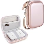 Canboc Coque dure pour Canon Ivy 2/Canon Ivy/CLIQ+2 CLIQ 2 Mini Imprimante photo Mobile Wireless Bluetooth Imprimeur instantané de caméra, Zipper Mesh Sac en forme de câble de papier photo, Rose Gold