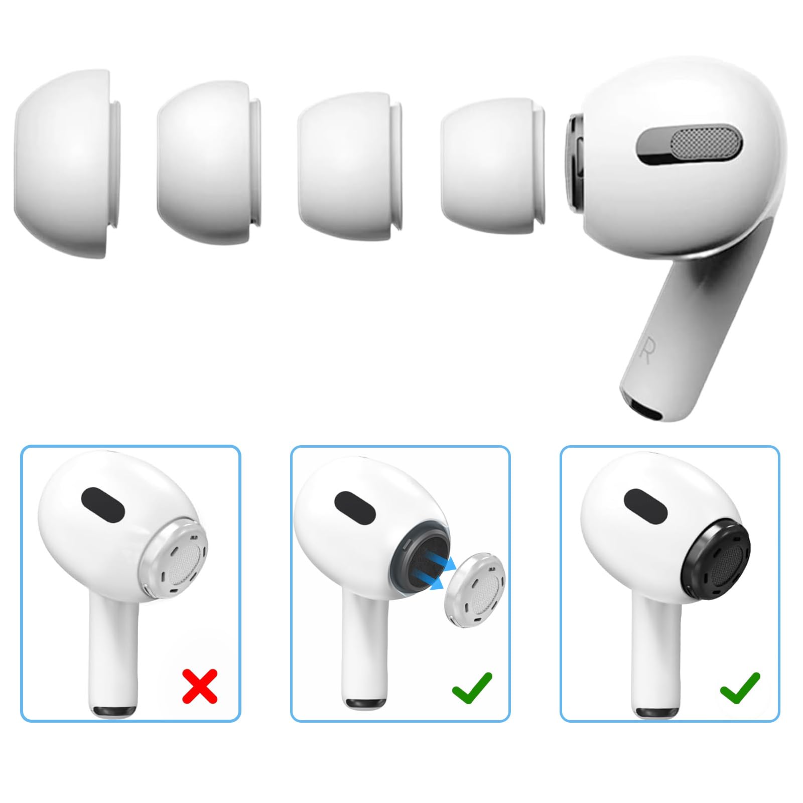 Amazon | AirPods Pro イヤーピース 第1/第2世代対応 交換用イヤー