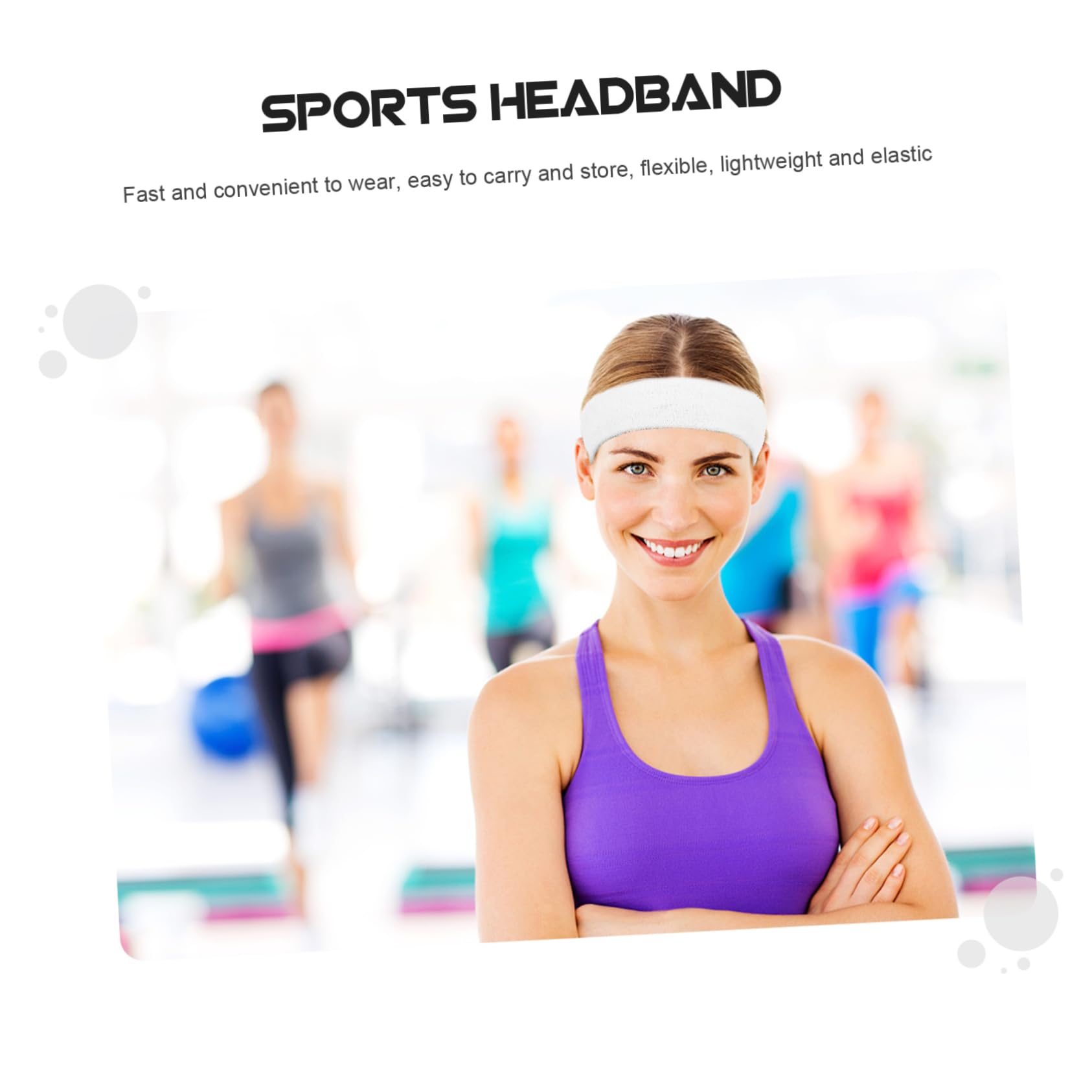 20 STK Sport Stirnband Yoga-zubehör Zubehör Für Make-up-Haarband Handtücher Fürs Fitnessstudio Schweißband Geschmeidige Haarbänder Praktische Stirnbänder Fitness-stirnbänder Bilden