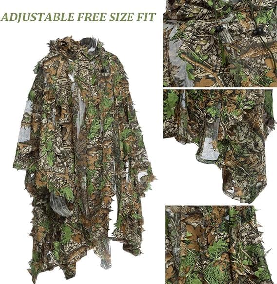 Poncho thermique camouflage 3D imperméable à séchage rapide - 4