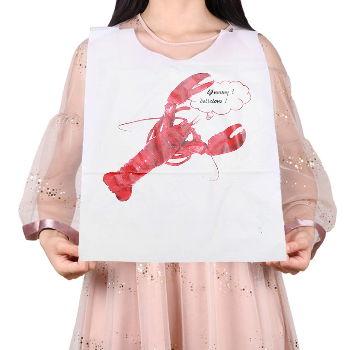 ibansnice Tablier Jetable ImperméAble Et RéSistant À L'Huile - Lot De 100 Tabliers Plastiques Pour Adultes Et Enfants Protection ComplèTe Pour Les Repas