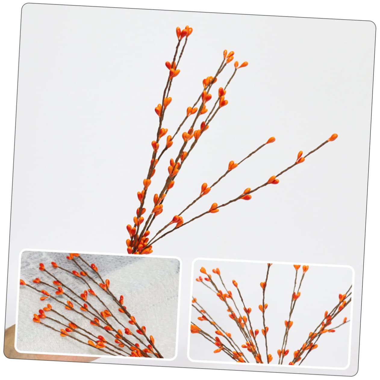 Cabilock 15pezzi Rami Di Bacche Artificiali Per Decorazioni Natalizie Bacche Fittizie Per Composizioni Floreali e Centrotavola Per Ringraziamento