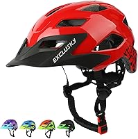 Exclusky Kids Bike Helmet Adjustable Lightweight CPSC Certified for Ages 5-14 Boys Girls Cycling Skating Scooter Safety Helmets