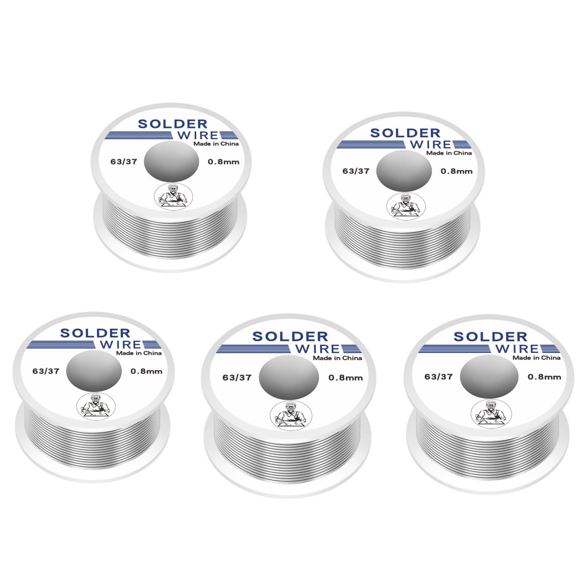 Kit fer à souder, pistolet à souder automatique 60W, kit d'étain de soudage à chauffage rapide, y compris fil d'étain de soudage, ventouse d'étain de soudage (50g solder wire 5 pcs)