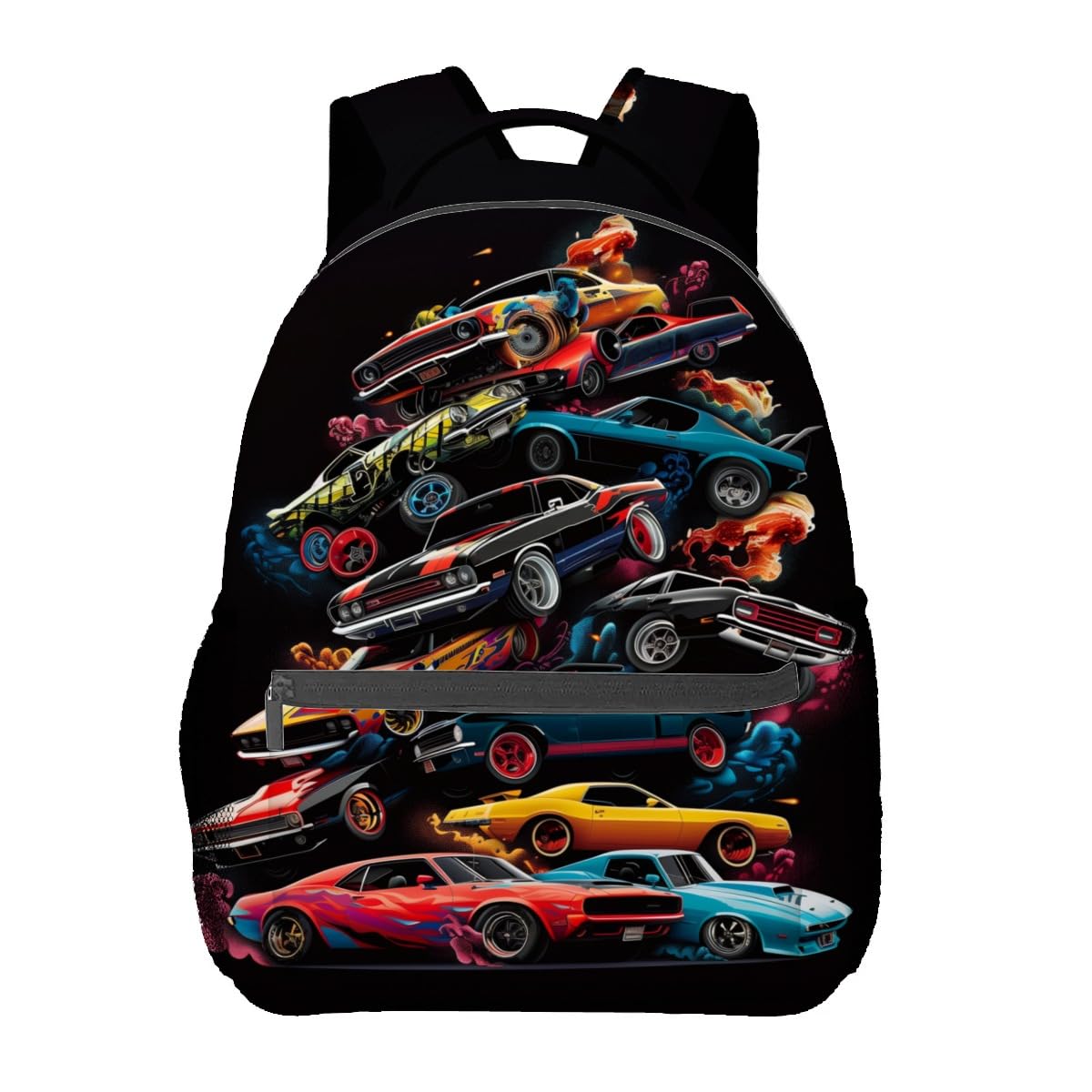 VANZEV Car Pattern Backpack Travel Backpacks Laptop Rucksack,School Bookbag for Women Kids Boys Girls,Muscle Cars Sports Back Pack Accessories Bags,