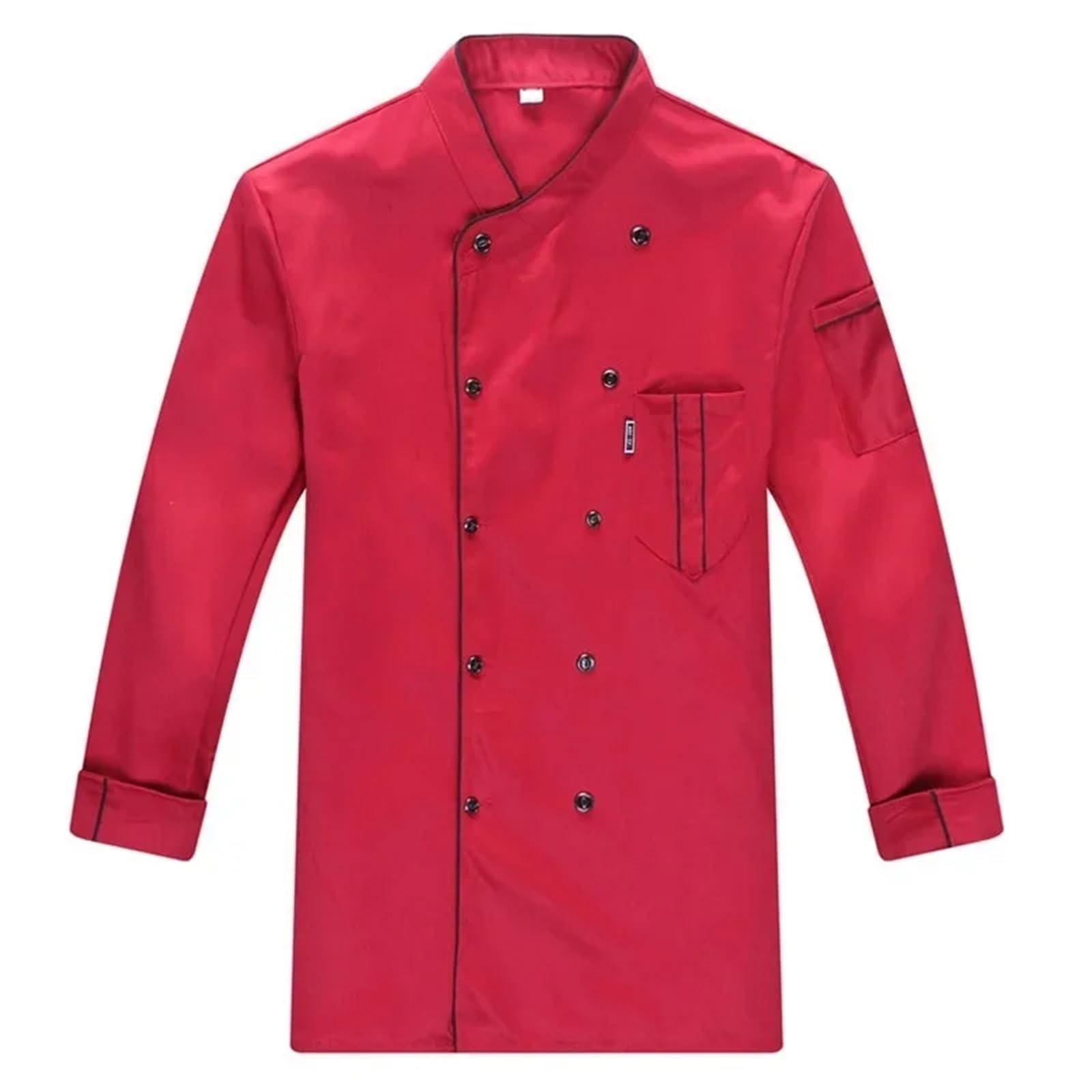 Chaqueta de Chef, Chaqueta de Chef, Chaqueta de Cocinero de Manga Corta, Uniforme de Trabajo para Barista, Panadero, Camarero, Restaurante, Ropa de Hotel (Rosa, M)