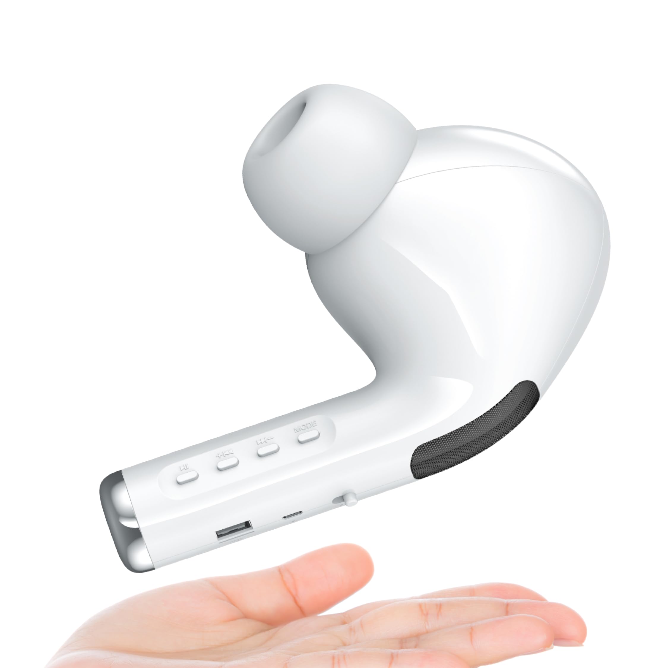 Coby Portable Bluetooth Speaker, Earbud-Shaped Wireless Speaker with Deep Bass, FM Radio, Built-in Mic, TF Card & AUX Support, Rechargeable Battery, Clear Audio for Home, Desk, Travel & Dorms