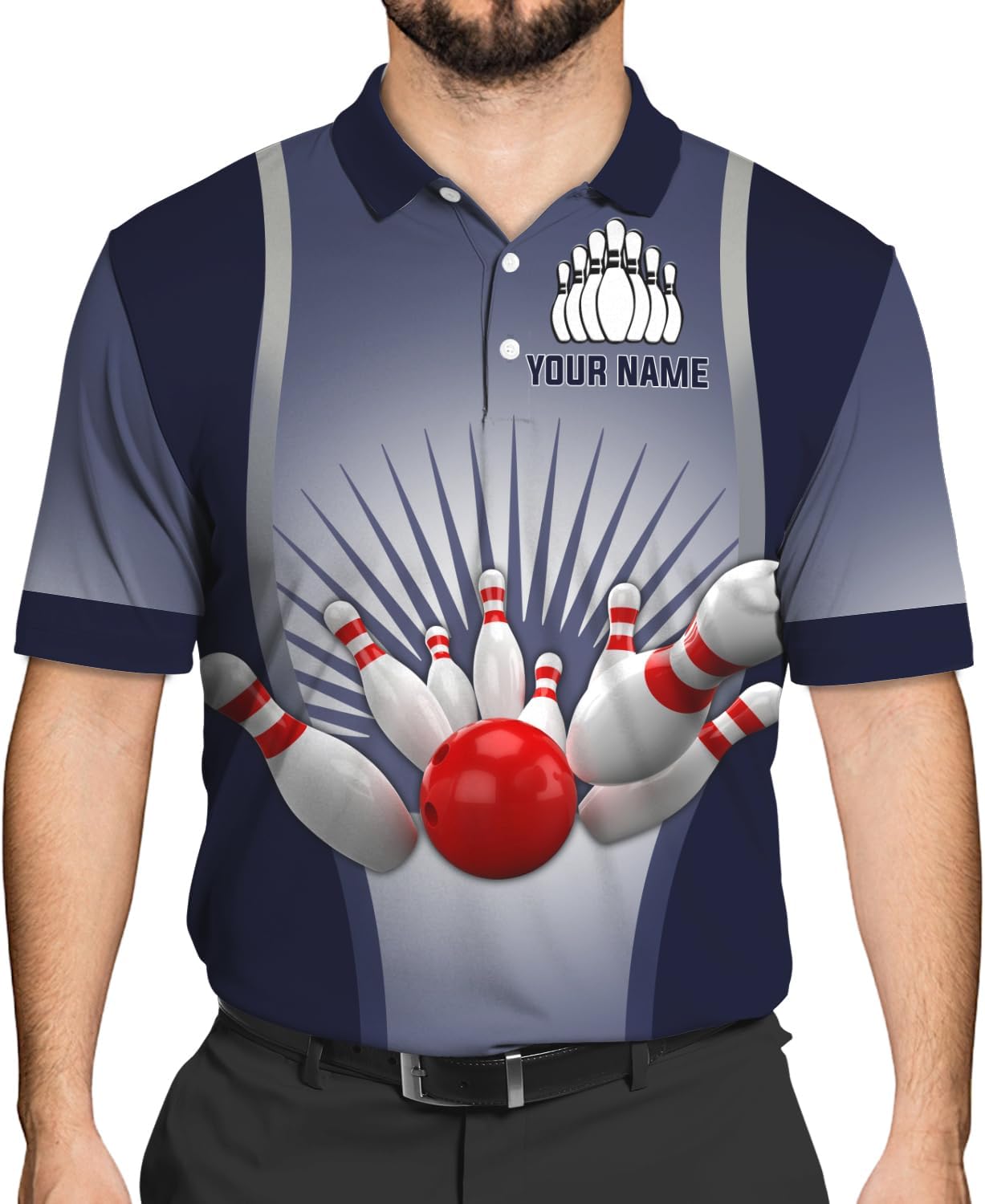 Generic 3D Customized I'm Going On Strike Bowling Polo Bowler Novelty Shirt Gift for Bowl Players On Tournament