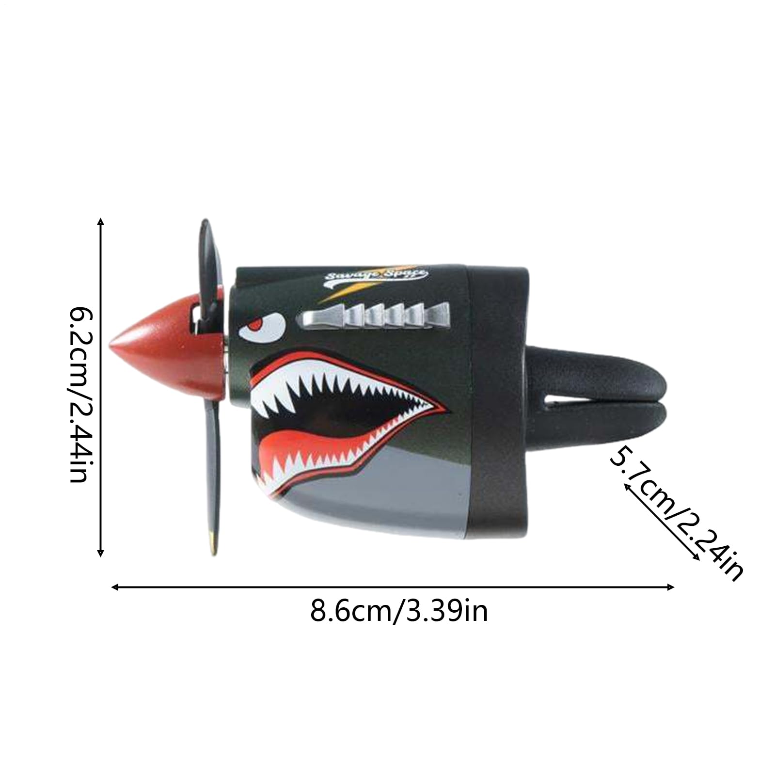 Amazon.co.jp: P-40 戦闘機 車 エアベント 装飾 スピニング プロペラ