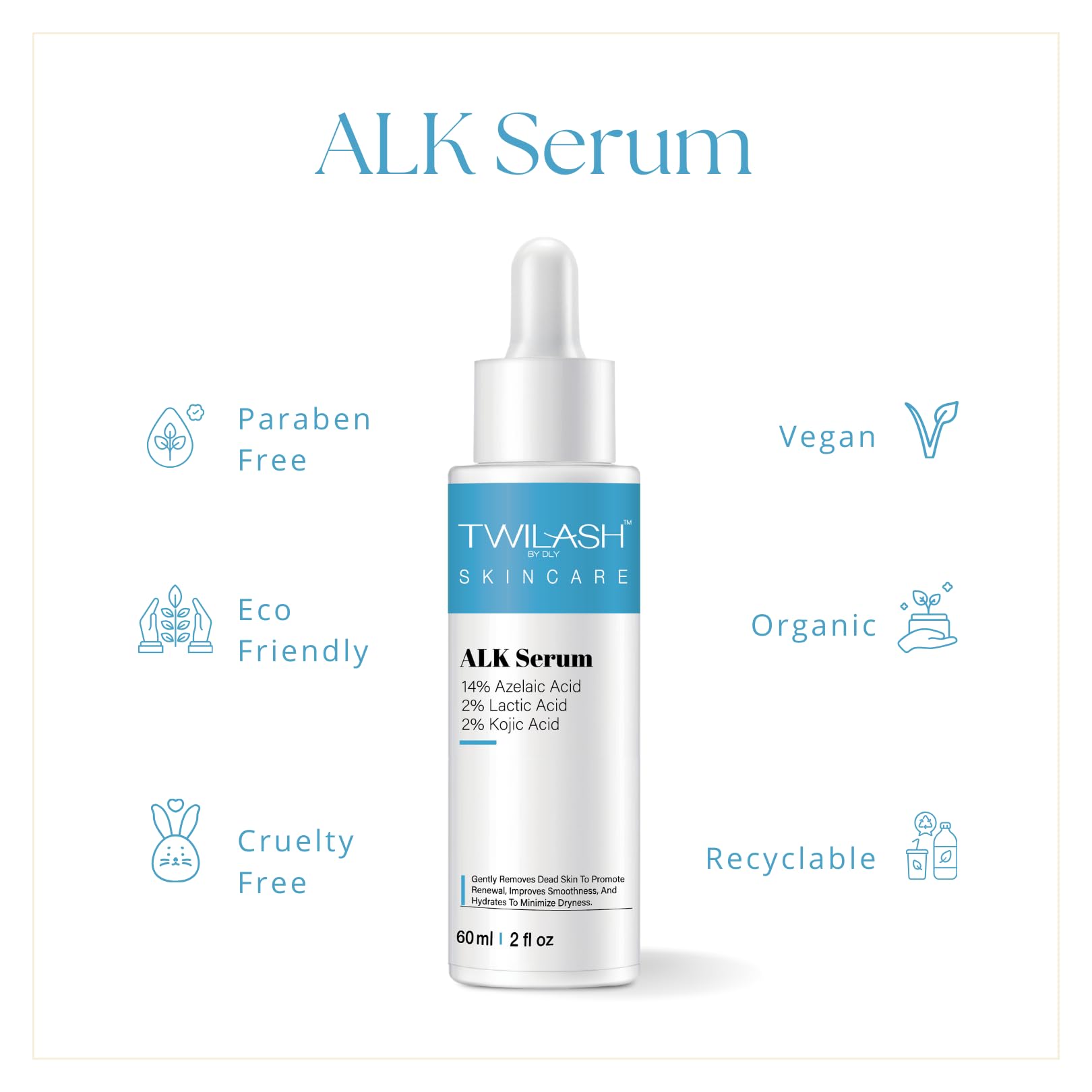 Amazon.com: ALK Serum 2-Pack (60ml Each) – 14% Azelaic Acid, 2