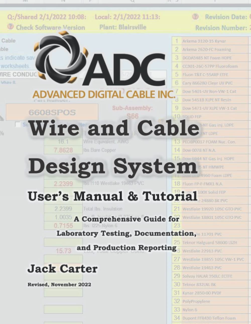 ADC Wire and Cable Design System: User's Manual and Tutorial