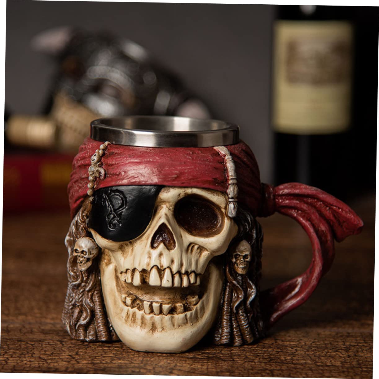 PRETYZOOM 2 Piezas De Copa De Calavera Pirata Vasos De Pinta Taza De Café De Calavera Jarra De Cerveza Esqueleto Taza De Halloween De Cerveza s De Agua De Leche Jarra Pirata